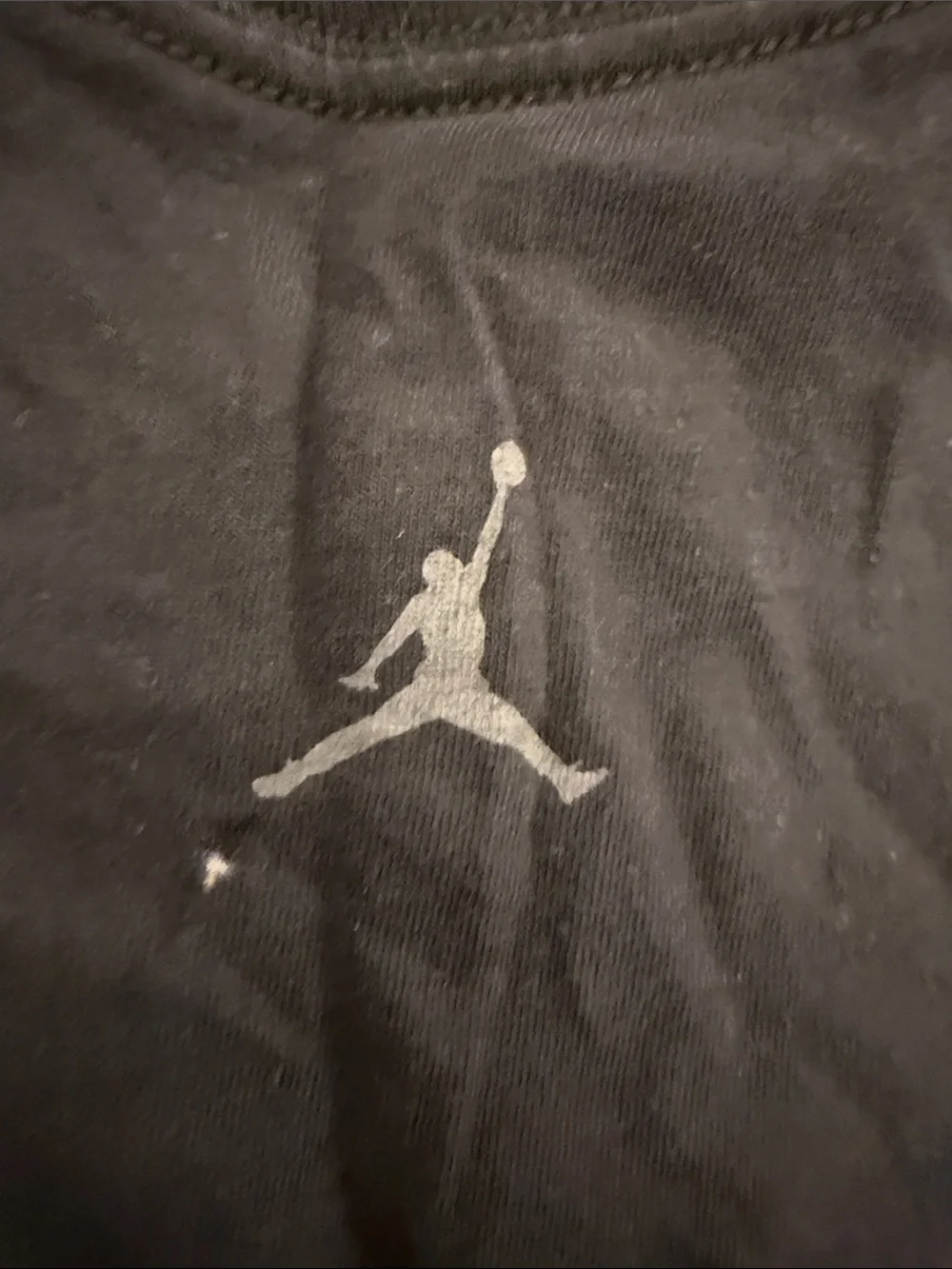 Jordan Black T-Shirt with Gray Jumpman Circle Logo xxl